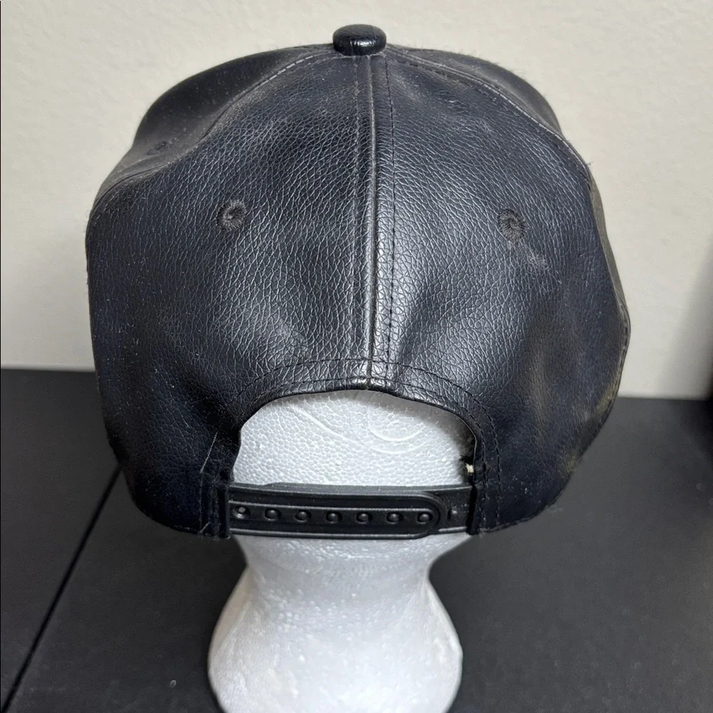 Zion Faux Leather Black Lone Star State Cap